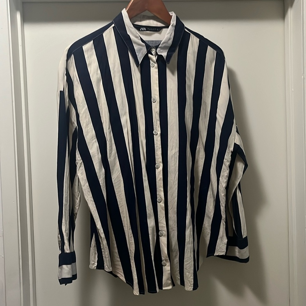 Zara stripped button down